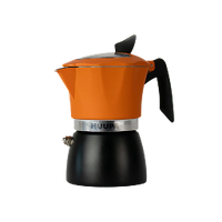 orange italian coffee maker